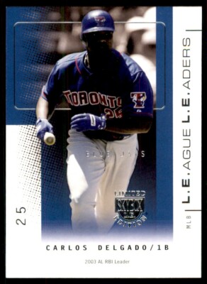 2004 SkyBox LE League Leaders Carlos Delgado Toronto Blue Jays #10LL