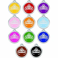 Red Dingo Dog Cat ID Pet Tag Engraved Free Shipping Crown - 11 Colors-Life Guar