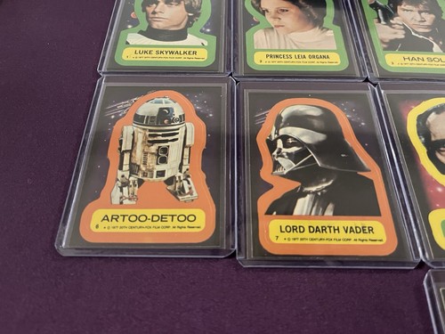 1977 Star Wars Series 1 Complete Card & 11 Sticker Set W/ Wrapper Tin PSA Luke! - Picture 8 of 24