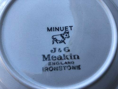 J&G Meakin Minuet Made In England Ironstone Small B&B Or Dessert Plates Set Of 4 - Picture 6 of 6