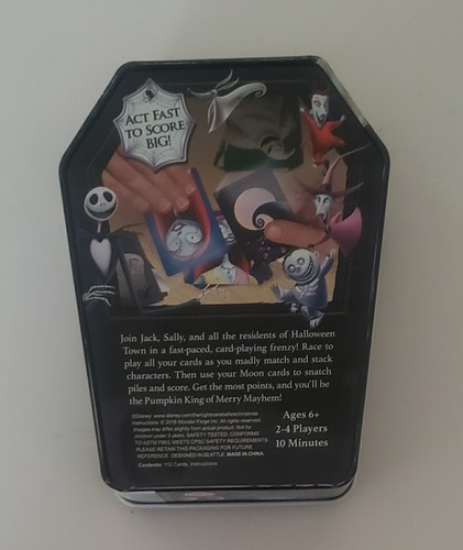Disney Tim Burton's The Nightmare Before Christmas Merry Mayhem Card Game Family - Picture 2 of 14