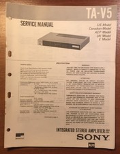 SONY TA-V5 INTEGRATED STEREO AMPLIFIER ORIGINAL SERVICE MANUAL P140