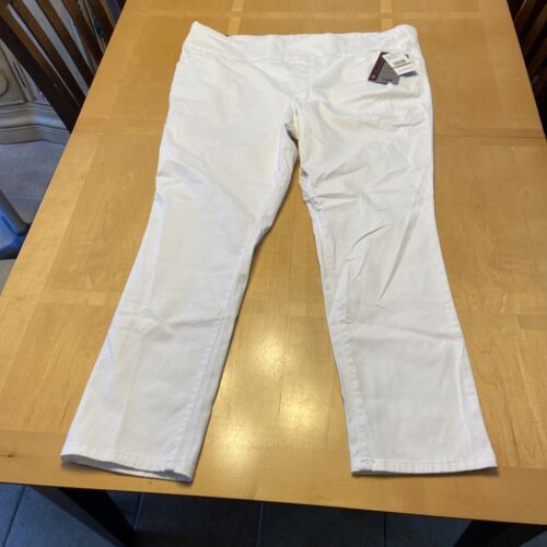 Gloria Vanderbilt Amanda Jeans White 16w Short Pull On Women’s Slim Leg Classic