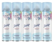 5 PACK Secret POWDER FRESH 24HR Aerosol Antiperspirant Deodorant Spray 6oz