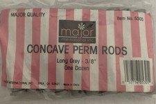Perm Rods, Standard Concave, Long Gray 3/8", Pack of 12 SEALED