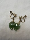 12k Gold  Filled Jade Least Screw On Earrings  — photo 2