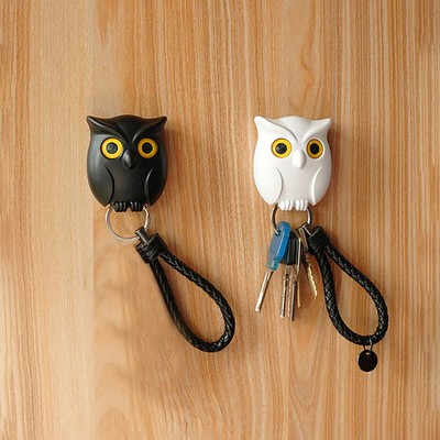 1 Pack Magnetic Owl Keychain Self-Adhesive Magnet For Key Hooks Home Decor