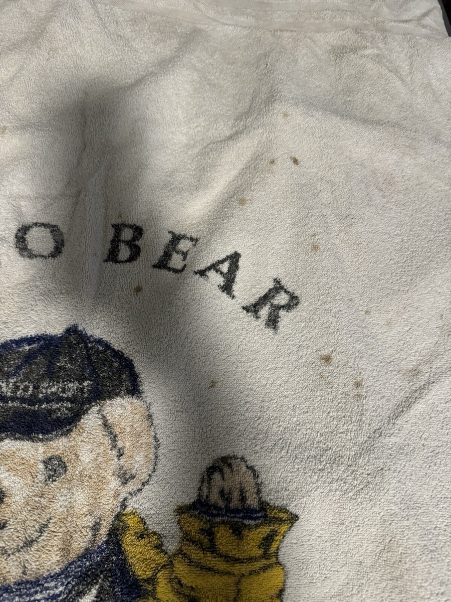 Vintage Polo Ralph Lauren Towel 90s White Polo Bear Rain Coat USA
