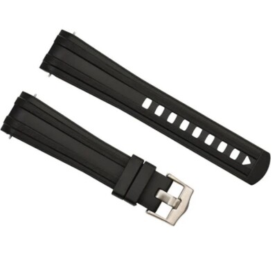 20mm Black Curved Rubber Strap for Omega Seamaster 300 42mm Pro Diver OMEGA