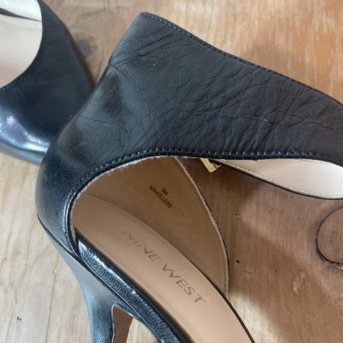 New Nine West ankle straps stiletto Mary Jane heels black size 9 Leather - Picture 8 of 9