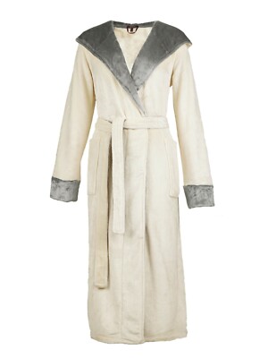 PUTUO Flauschiger Bademantel Herren Lang - Winter Morgenmantel Mit Kapuze