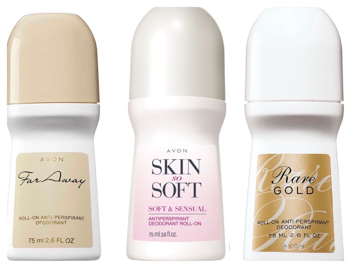Avon Women Roll On fl oz Deodorant Pcs Faraway/ Rare gold/ Skin So  Soft