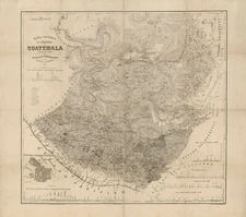 22" x 24" 1859 Map of Mapa general de la Republica de la Guatemala