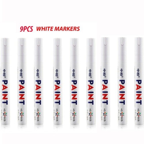 3-12pc White Paint Pen Marker Tire Waterproof Permanent Car Lettering Rubber Ink - Picture 15 of 16
