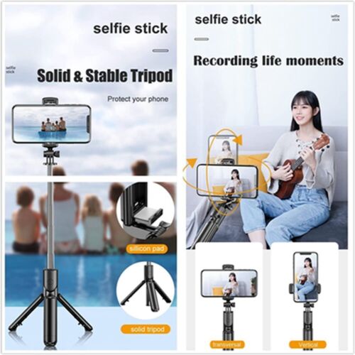 Per iPhone Samsung Telescopico Selfie Stick Bluetooth Treppiede Supporto Cellulare - Foto 11 di 12