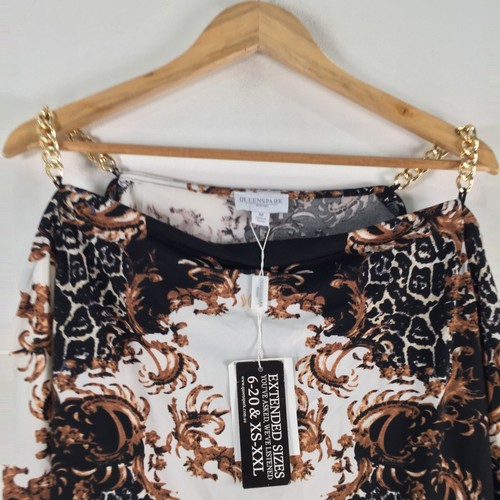 NEW Queenspark womens exotic china blouse top size M 3/4 sleeve 095125 - Picture 2 of 9