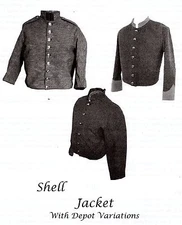 Civil War Military SHELL JACKET & Depot Variations Pattern Timeless Stitches 745
