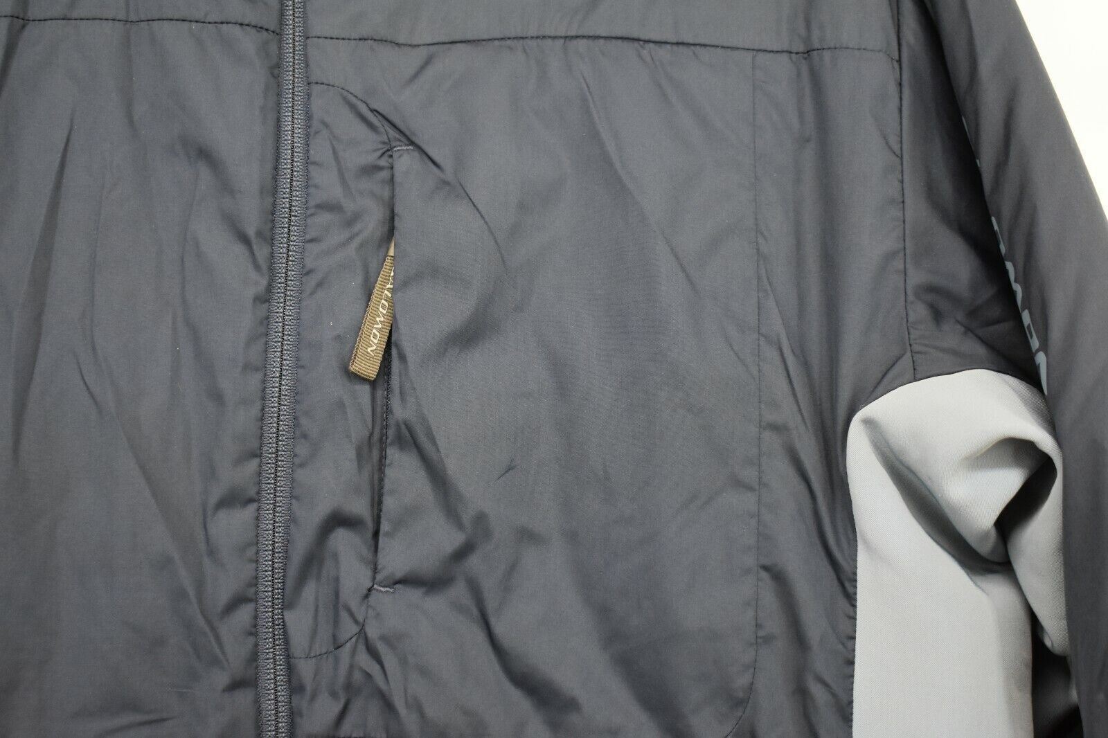 Salomon Donna Giacca Navy Cerniera Intera Primaloft Supporto Isolato Tasche Collare L