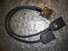 2 ft. Black SJOOW 20A Bates Stage Pin Extension Cord split male to 2 femaie