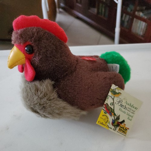 Audubon Birds Rhode Island Red Plush with Tags Call Sounds Not Working EUC - Picture 1 of 9