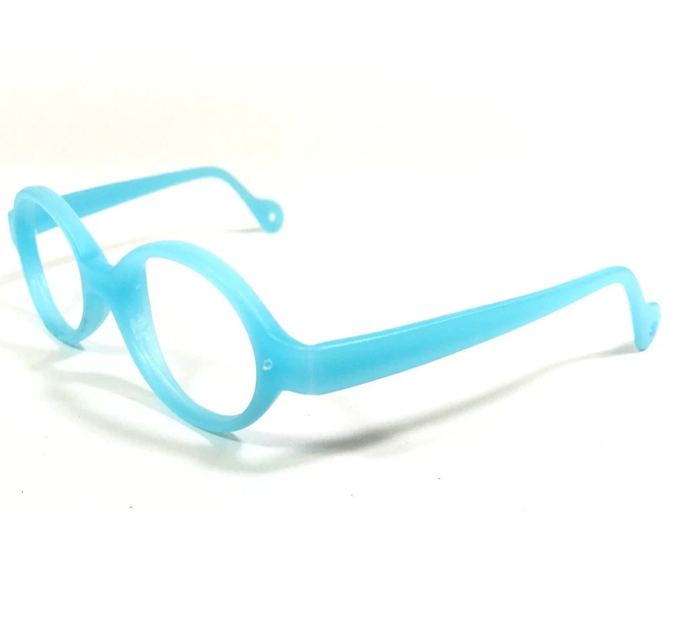 Miraflex Kids Eyeglasses Frames BABY LUX Rubberized Blue Round 38-12-110 - Image 3 of 4