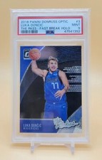 2018 Panini Optic Luka Doncic RC The Rookies Fast Break Holo Mavs PSA 9 Mint