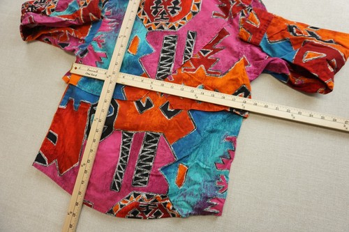 Camicia vintage Wrangler Red Westers taglia media donna azteca manica lunga - Foto 5 di 8