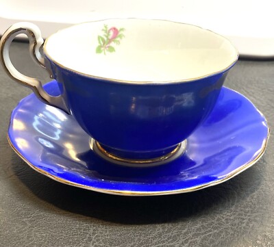 Vintage cup and saucer, porcelain, Adderley, England, 1960s