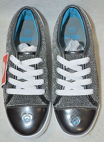 BIG GIRL'S *OSIRIS LONA SNEAKERS* COLOR~SILVER/BLUE SIZE 5.5 M - Picture 5 of 5