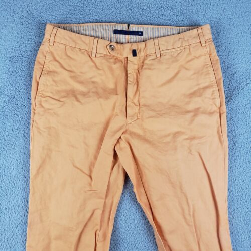 Incotex Chinolino Classic Khaki Chino Pants Mens 38 (36x30) Orange - Picture 2 of 12