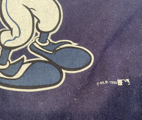 Vintage 90s MLB Seattle Mariners Jersey Men’s Large Looney Tunes Bugs Daffy Rare - Picture 5 of 9