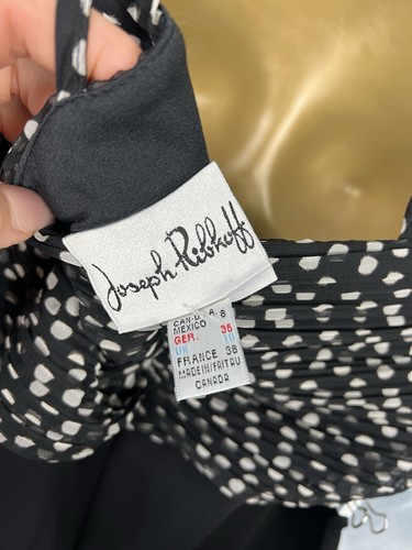 JOSEPH RIBKOFF Black Polka Dot Fit & Flowy Midi Dress Size 10 UK Party Cocktail - Picture 12 of 12