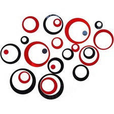 Acrylic Circle Mirror Wall Stickers Self Adhesive Modern Art Mural Decals for