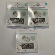 We R Memory Keepers Button Press 1.45 in. Button Pieces, 75 Pc - 3 PACK