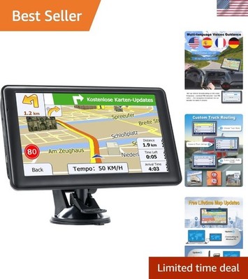 Touchscreen GPS Navigator for Car & Truck with Free Lifetime Update - 2026 Model