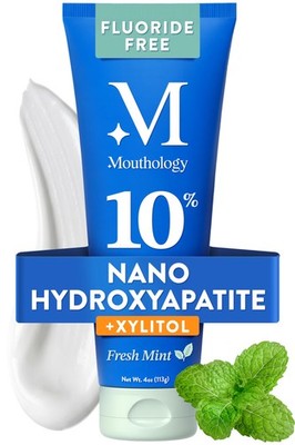 Mouthology 10% Nano Hydroxyapatite Toothpaste Fluoride 4 Ounce (Pack of 1)