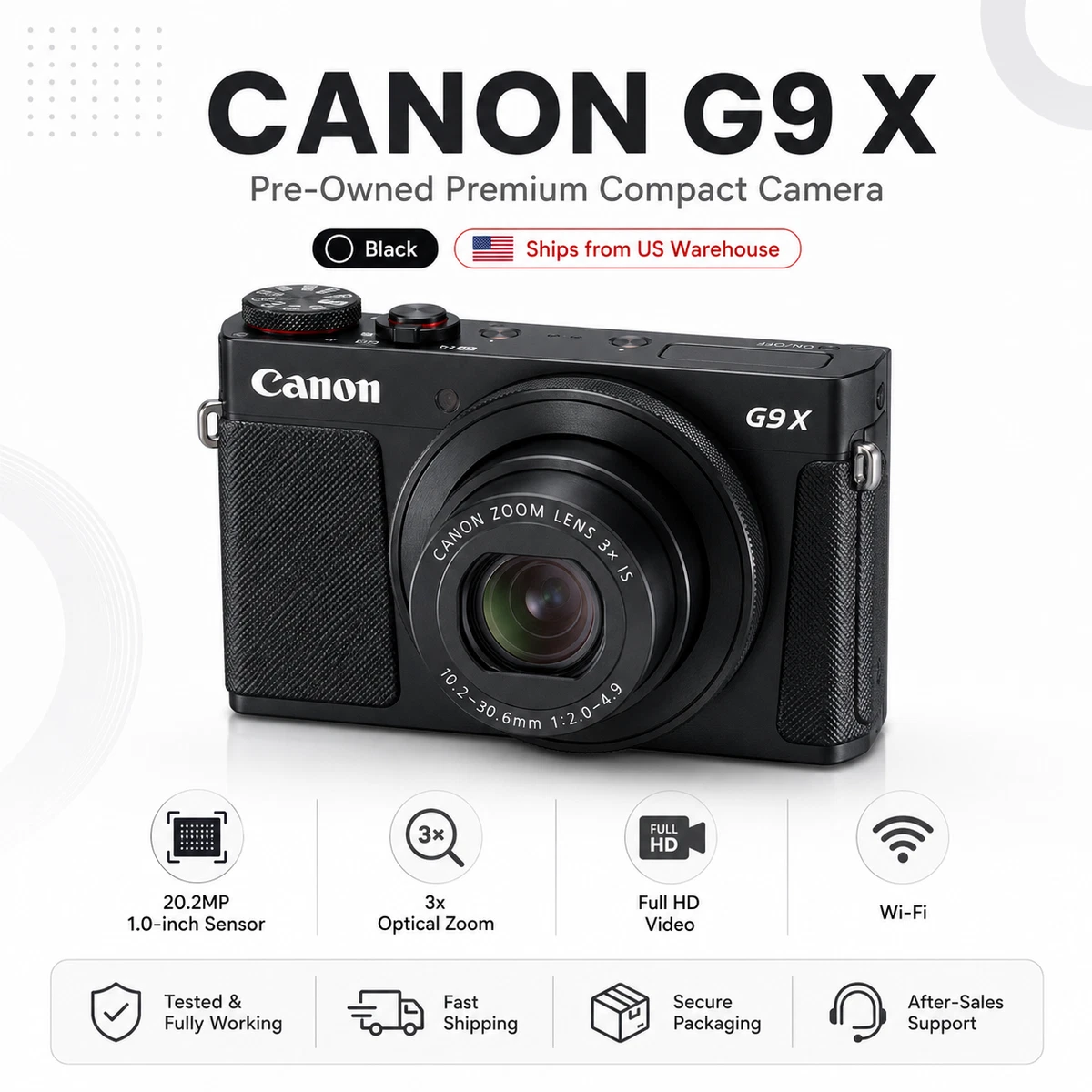 Preços baixos em Canon Powershot G9 X Câmeras Digitais | eBay