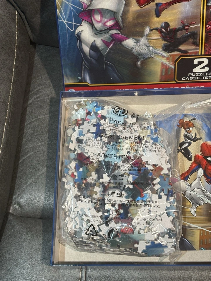 Rompecabezas holográficos MARVEL SPIDER-MAN Prime 3D 500 piezas cada uno paquete de 2 24" x 18" Foto 4 de 4