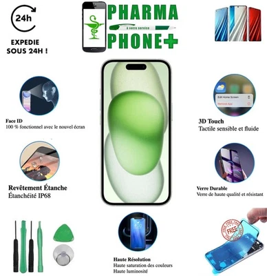 PHARMA-PHONE ECRAN COMPLET LCD IPHONE X XR XS 11 12 13 14 15 16 PRO MAX + KIT COMPLET 🇫🇷