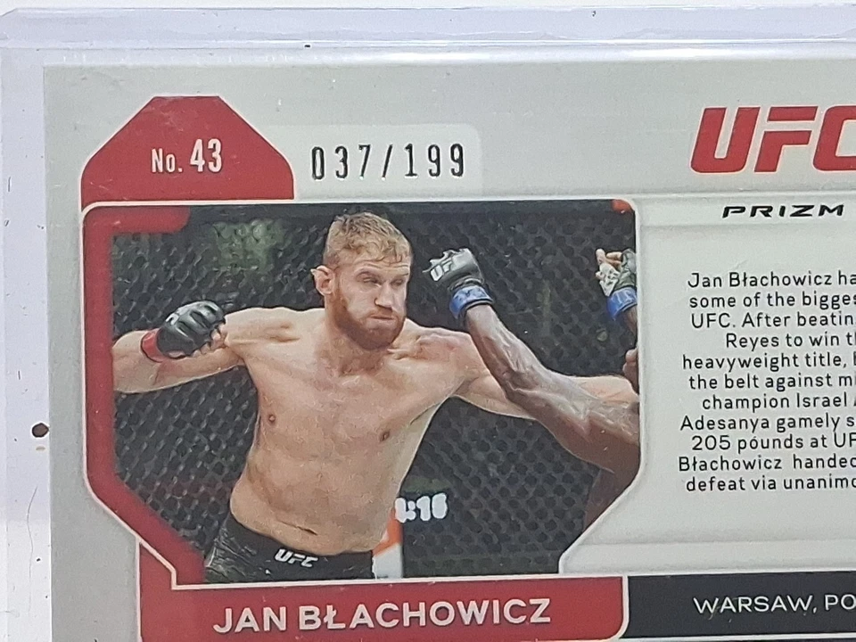 2022 Panini Prizm UFC - Jan Blachowicz #43 Blue Prizm /199 - Image 3 of 3