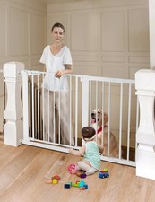 COMOMY 30" Tall Baby Gate for Stairs Doorways, Fits Openings 29.5" to 51.6"