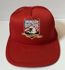 Vintage Operation Desert Storm United We Stand Mesh SnapBack Trucker Hat 90s