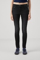 G-Star Damen Jeans Skinny 3301 Skinny Wmn Worn In Coal Schwarz W27 L32