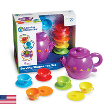 Learning Resources Serving Shapes Tea Set - 11 Pieces, Ages 2 , Pretend Play Foo