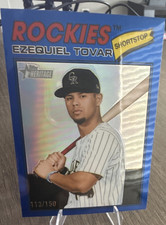 Topps 2026 Topps Heritage Ezequiel Tovar Colorado Rockies #179 Chrome Blue /150