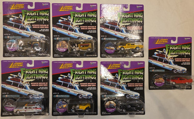 Johnny Lightning Fright ning  Lightnings ECTO 1A 1997 Ghostbuster Lot Of 7