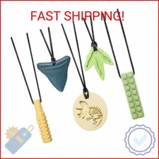 MISSLILI Sensory Chew Necklaces for Aggressive Chewers
