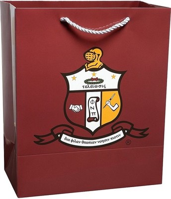 Kappa Alpha Psi Medium Gift Bag [Pack of 3 - Red - 12'' x 10'' x 5.5'']