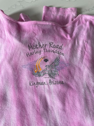 Harley Davidson Long Sleeve Pink Shirt XXL "Mother Road" Kingman AZ- 2005 - Picture 5 of 5