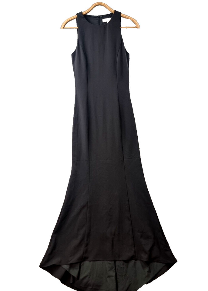 CHANCERY Dress  Womens Size 6 Black Sleeveless Fit & Flare Maxi Round Neck